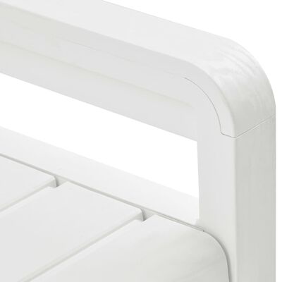 vidaXL Gartenbank mit Stauraum 132,5 cm Kunststoff Weiß