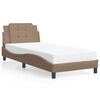 vidaXL Bettgestell ohne Matratze "Zadar" Cappuccino-Braun 90x200 cm Kunstleder