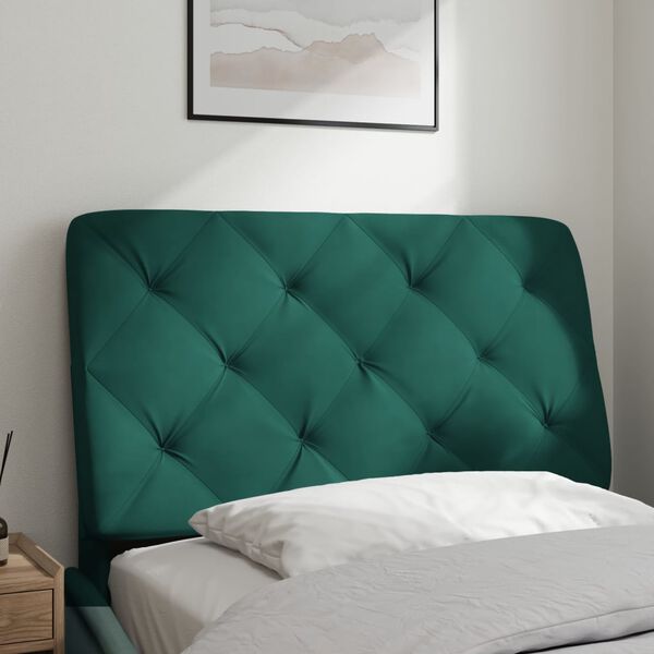 vidaXL Kopfteil-Kissen Dunkelgr&uuml;n 90 cm Samt