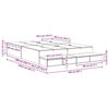 vidaXL Aufbewahrungsbettgestell Altholz 160 cm Holzwerkstoff