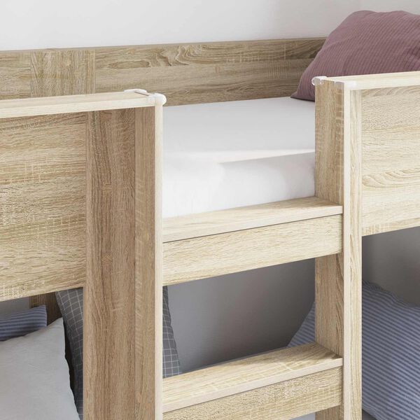 vidaXL Etagenbett f&uuml;r Kinder Sonoma-Eiche 75 x 190 cm Holzwerkstoff