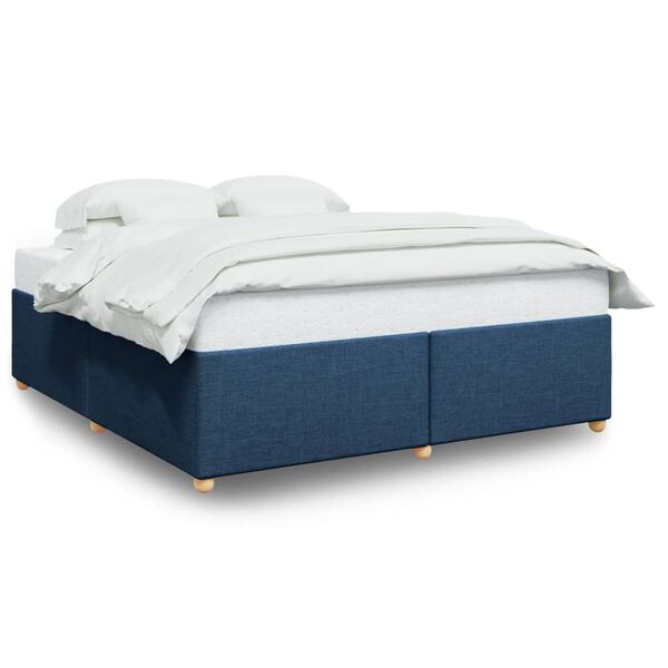 vidaXL Bettgestell ohne Matratze Blau 180x200 cm Stoff