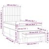 vidaXL Boxspringbett mit Matratze Creme 100x200 cm Stoff