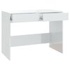 vidaXL Schreibtisch Hochglanz-Wei&szlig; 101x50x76,5 cm Holzwerkstoff