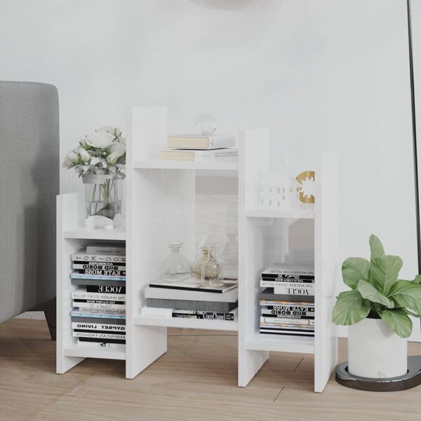 vidaXL Regalschrank Hochglanz-Wei&szlig; 60x26x60 cm Holzwerkstoff