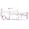 vidaXL Massivholzbett Kiefer 200x200 cm Grau