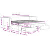 vidaXL Tagesbett Ausziehbar mit Schubladen Dunkelgrau 80x200 cm Stoff