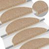 vidaXL Treppenmatten Selbstklebend Sisal-Optik 15 Stk. 65x21x4 cm Sand