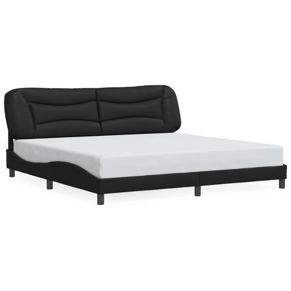 vidaXL Bettgestell ohne Matratze "Hvar" Schwarz 200x200 cm Kunstleder