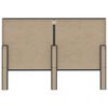 vidaXL Boxspringbett Dunkelgrau Stoff 140x200 cm