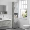 vidaXL Badezimmerschrank-Set TULUM Beton Grau 37 x 31,5 x 203 cm