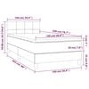 vidaXL Boxspringbett mit Matratze & LED Dunkelgrau 100x200 cm Stoff