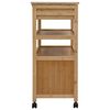 vidaXL K&uuml;chenwagen mit R&auml;dern Natur 59,5 x 36 x 82 cm Bambus