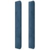 vidaXL Kopfteil mit Ohren Dunkelblau 163x16x118/128 cm Samt