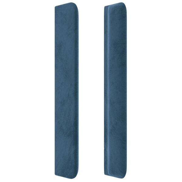 vidaXL Kopfteil mit Ohren Dunkelblau 163x16x118/128 cm Samt