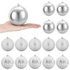 vidaXL Weihnachtsbaumkugel Set XL 15 stk. Silber &Oslash; 10 cm Kunststoff