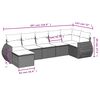 vidaXL 7-tlg. Garten-Sofagarnitur mit Kissen Beige Poly Rattan