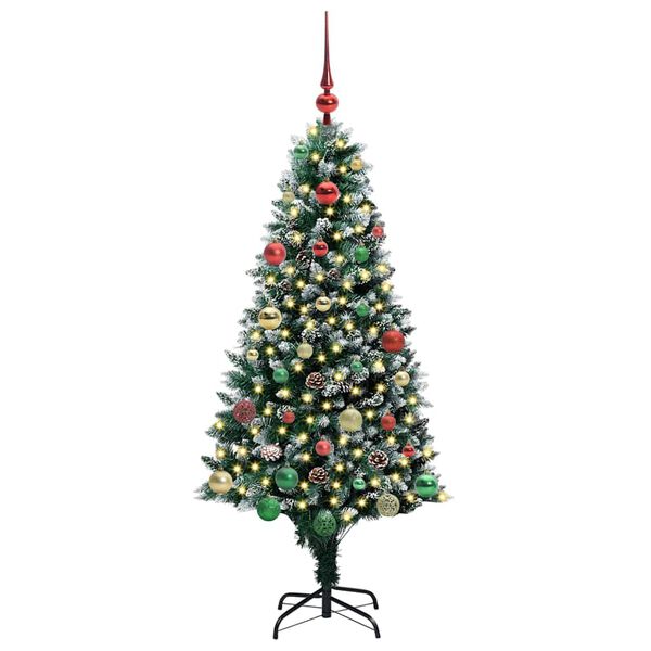 vidaXL K&uuml;nstlicher Weihnachtsbaum mit 150 LEDs mit St&auml;nder Gr&uuml;n 150 cm
