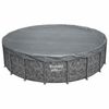 Bestway Poolabdeckung 1 &Oslash;5,49 m Rund Polyester Grau for