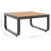 vidaXL 4-tlg. Garten-Ecksofa-Set mit Auflagen Aluminium und WPC