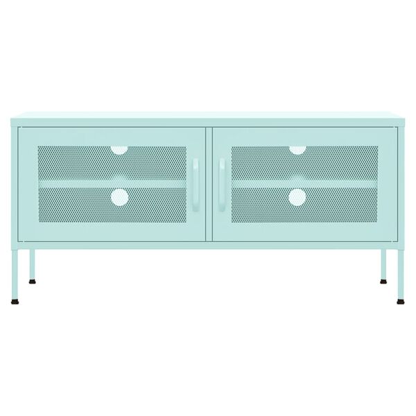 vidaXL TV-Schrank Minzgr&uuml;n 105x35x50 cm Stahl
