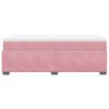 vidaXL Boxspringbett mit Matratze Rosa 90x200 cm Samt
