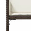 vidaXL Gartenst&uuml;hle mit Kissen 4 Stk. Braun Poly Rattan