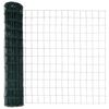 vidaXL Eurozaun Gr&uuml;n 1,2 x 25 m PVC-beschichtetes Eisen