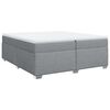 vidaXL Boxspringbett mit Matratze Hellgrau 200x200 cm Stoff