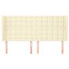 vidaXL Kopfteil mit Ohren Creme 183x23x118/128 cm Kunstleder