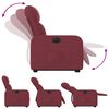 vidaXL Relaxsessel mit Aufstehhilfe Elektrisch Weinrot Stoff