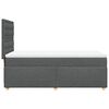vidaXL Boxspringbett mit Matratze Dunkelgrau 100x200 cm Stoff