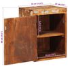 vidaXL Nachttisch Braun 35 x 33 x 48 cm Massivholz Altholz