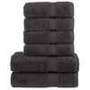 vidaXL 6 tlg. Premium-Handtuch-Set SOLUND Anthrazit 600 g/m&sup2;