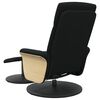 vidaXL Massagesessel mit Fu&szlig;hocker Schwarz Stoff