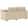 vidaXL Sofa 3 pcs Creme Leinenmischgewebe