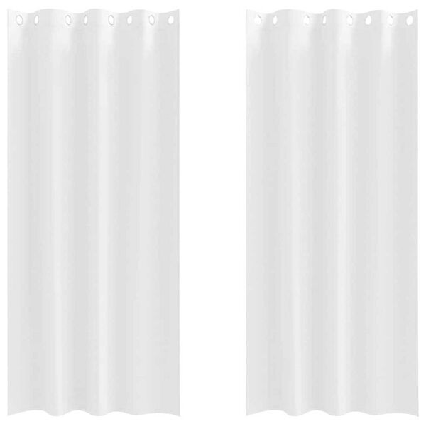 vidaXL Verdunkelungs-Vorh&auml;nge mit Ringen 2 pcs Reinwei&szlig; 225 x 140 cm