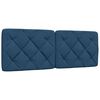 vidaXL Bettgestell mit LED ohne Matratze Blau 140x190 cm Stoff