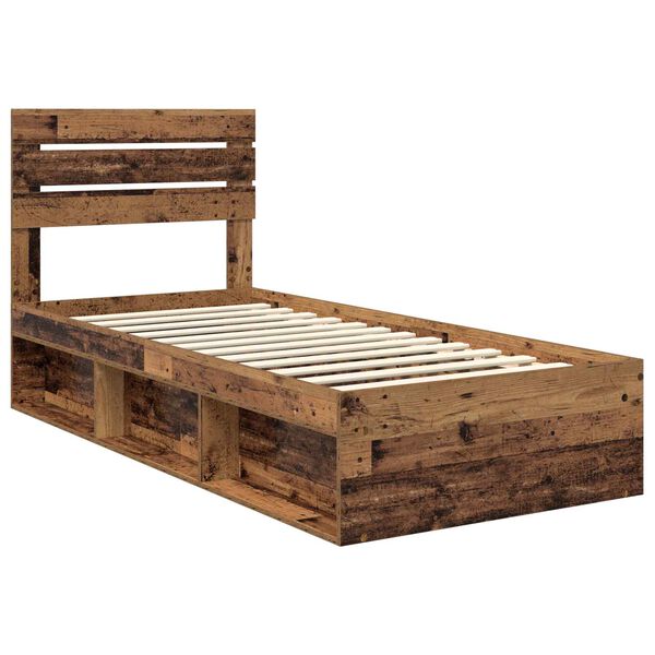 vidaXL Bettrahmen Altholz 90 x 200 cm Massives Kiefernholz