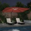 vidaXL Sonnenschirm mit LED-Lichtleisten Terrakotta 352 x 251 x 265 cm