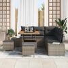 vidaXL Garten-Sofa-Set mit Kissen 8 pcs Grau Poly Rattan