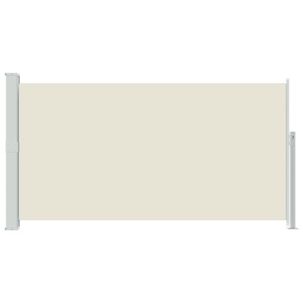vidaXL Seitenmarkise 160x300 cm Cremeweiß