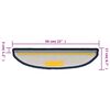 vidaXL Stufenmatten 15 Stk. 56x17x3 cm Blau Halbrund