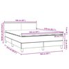 vidaXL Boxspringbett mit Matratze & LED Rosa 160x210 cm Samt