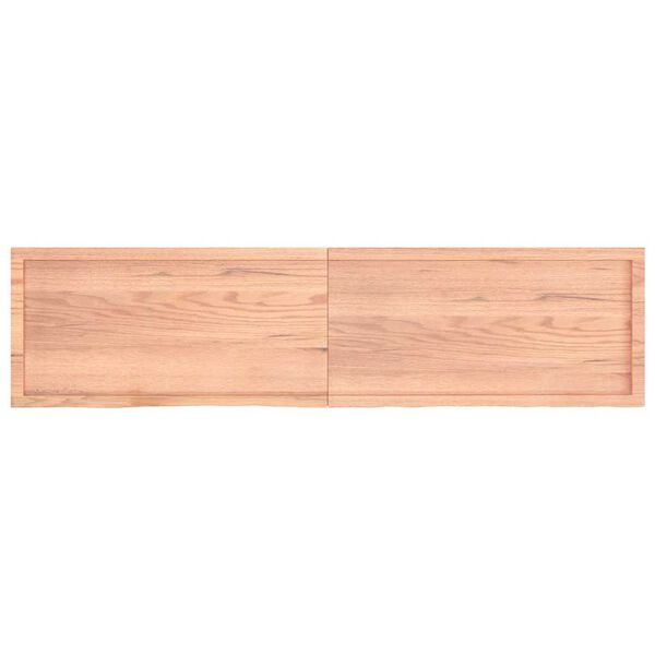 vidaXL Wandregal Hellbraun 200x50x(2-4) cm Massivholz Eiche Behandelt