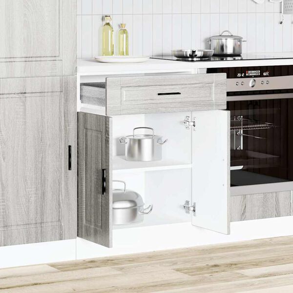 vidaXL K&uuml;chenunterschrank Porto Grau Sonoma Holzwerkstoff
