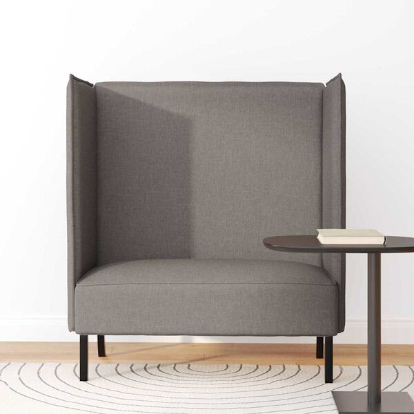 vidaXL Hoher R&uuml;cken Sofa 101cm Taupe Stoff