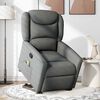 vidaXL Massagesessel mit Aufstehhilfe Dunkelgrau Stoff