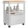 vidaXL K&uuml;chentrolley FLORO Wei&szlig; 72,5 x 45 x 80 cm Massivholz Kiefer