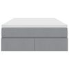 vidaXL Aufbewahrungsbett mit Matratze Hellgrau 120 x 190 cm Polyester